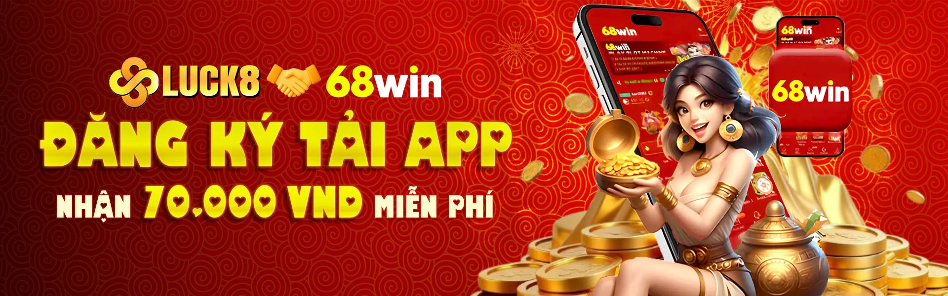 Hình giới thiệu ứng dụng và hỗ trợ người dùng 68Win